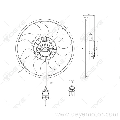 Car radiator cooling fan for HOLDEN ASTRA